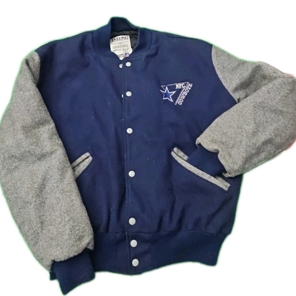 Dallas Cowboys Vintage 80s - 90s Varsity Jacket Wool NFL Large Made In USA